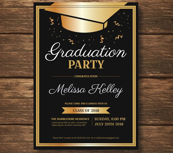 Graduation Flyer Editable Template